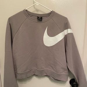 Nike Grey Cropped Sweatshirt. Size L. EXCELLENT CONDITION!